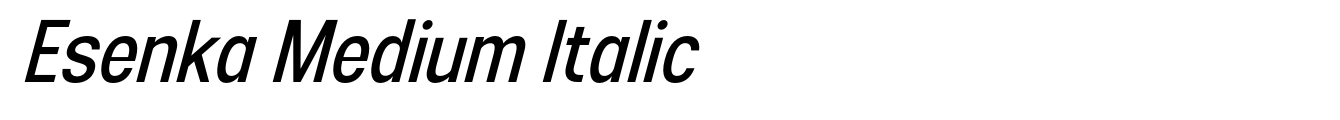 Esenka Medium Italic